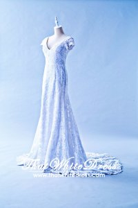 305W007 Vintage Sleeves Wedding Dress Designer Malaysia