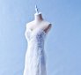 401W003 Trumpet Lace Heart Shape Tube Double Tier Top Malaysia Wedding Dress Designer Rental