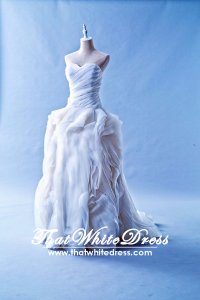401W008 Vera Wang inspired Diana Princess Rose Ruffles Wedding Dress Designer Malaysia