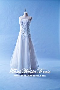 401WL002 MM A Line Lace Floor Length 1 Wedding Dress Designer Malaysia