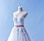 401WL003 HH A Line Sequins Heart Floor length Top Malaysia Wedding Dress Designer Rental