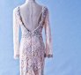 408W10 LL Long Sleeves Peach back v back Top Malaysia Wedding Dress Designer Rental