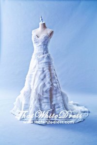 412W02 MM Vera Lace top A line Wedding Dress Designer Malaysia