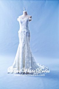 504W03 CS Off Shoulder Trumpet Wedding Dress Designer Malaysia