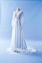 601W04 AD Long Sleeves Chiffon Deep V Wedding Dress Designer Malaysia