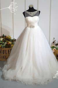 305W012 Princess Illusion Swavroski a wedding dress rental Malaysia