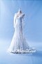 608LL07 LL Illusion neckline Zip back Trumpet Wedding Dress Designer Malaysia
