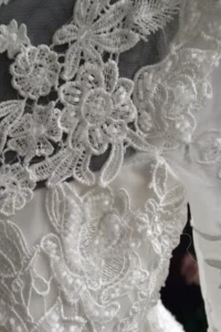 8 Full French Lace Long Sleeves Wedding Dress Mermaid Trumpet Baju pengantin Kahwin Malaysia Muslimah Majlis Perkahwinan