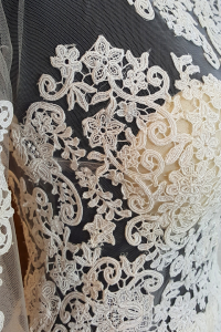 37 Long sleeves illusion neck Lace Back Berta Bride French Embroidery Lace Silk Chiffon Garden Beach Wedding Dress Rental Gaun Baju Pengantin Muslimah Kahwin Nikah Sanding Malaysia Kuala Lumpur Petaling Jaya