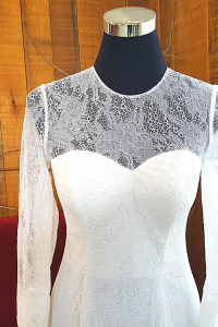 39 Long sleeves illusion neck Lace French Chantilly Lace Garden Beach ROM Wedding Dress Rental Gaun Baju Pengantin Muslimah Kahwin Nikah Sanding Malaysia Kuala Lumpur Petaling Jaya