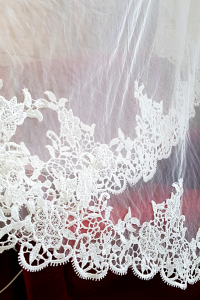 44 Premium Bride Wedding Veil Plain Soft Tulle Veil Short Long Cathedral FingerTip Full French Lace/Veil Tudung Pengantin Nikah Sanding Wedding Dress Kahwin