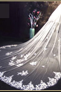 95 VT022 Bride Wedding Veil Long Cathedral Full Lace Veil Short Finger Tip/Veil Tudung Pengantin Nikah Sanding Baju Kahwin Malaysia Kuala Lumpur Selangor PJ