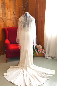 26 Premium Bride Wedding Veil Plain Soft Tulle Veil Short FingerTip with Pearls /Veil Tudung Pengantin Nikah Sanding High Quality