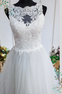 401W023 401W023 MR Illusioned Lace neckline Princess b