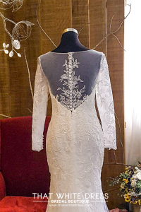 211BY10W02 Annabelle Long Sleeves Trumpet Floral lace mermaid button back e Baju Majlis Kahwin Nikah Sanding Malaysia tempah sewa