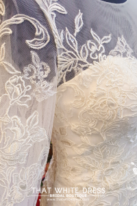 211BY10W02 Annabelle Long Sleeves Trumpet Floral lace mermaid button back f Gaun Pengantin Muslimah Malaysia sewa Kahwin Nikah