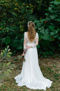 608LL05 LL Lilian Long Sleeves Berta Bride Silk Chiffon 5 Crepe Wedding Dress Rental Kuala Lumpur, ROM wedding gown Kuala Lumpur, 