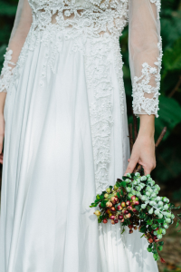 608LL05 LL Lilian Long Sleeves Berta Bride Silk Chiffon 6