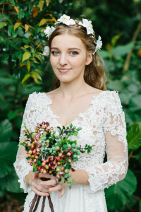 608LL05 LL Lilian Long Sleeves Berta Bride Silk Chiffon 1 Pengantin Malaysia Baju Sewa, French Lace wedding Dress rental Malaysia, 