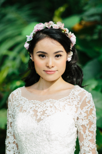 605LL02 LL Long Sleeves Illusion Lace Neck Low Back Tie 2 Bridal Gown Signature Designer Custom make rental Kuala Lumpur