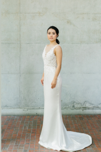 608LL04 LL Soie Low V neck illusion Silk Satin 30 (15) Petite Bride Malaysia, Wedding Ballgown rental Malaysia, Bridal Dress Rental Malay Kuala Lumpur Rental, 