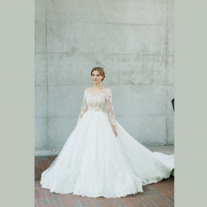 608LL08 LL Sundus Rose Long Sleeves Princess  19 Pengantin Malaysia Baju Sewa, French Lace wedding Dress rental Malaysia, 