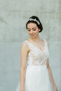 608LL09 LL Raychelle Strap ilusion bodice lace overlay 6 Simple wedding dress malaysia, ROM wedding gown Kuala Lumpur, 