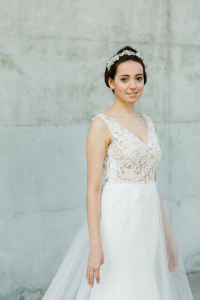 608LL09 LL Raychelle Strap ilusion bodice lace overlay 9 Bride Wedding Dress Designer Premium White Rental Kuala Lumpur