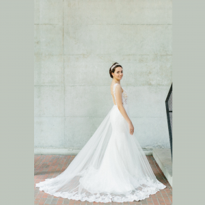 608LL09 LL Raychelle Strap ilusion bodice lace overlay 4 Bride Wedding Dress Designer Premium White Rental Kuala Lumpur