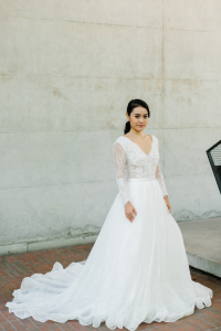 610LLW03 LL Long Sleeves V neck low back Cassandra 6 Bridal Dress rental Petaling Jaya, Pengantin Malaysia Baju Sewa, Gaun Pengantin Kuala Lumpur Sewa, Pengantin Muslimah Malaysia, Baju Sewa Kahwin Malaysia Kuala Lumpur, Baju Pengantin Designer Malaysia, 