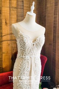 910LLW03 Vinona Champagne strap V mermaid b Bride Wedding Event Reception Dinner Dress rental Malaysia