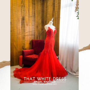 910LLW04 Winona Red Spag strap deep V baroque trumpet a