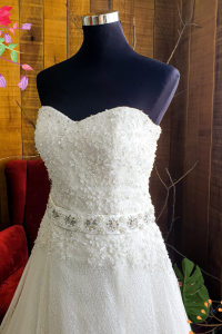 405WL01LL Plus Size Sweet Heart A line Belt c Plus Size wedding gown malaysia