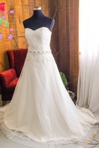 405WL01LL Plus Size Sweet Heart A line Belt d Plus Size Bridal Gown Custom Make Malaysia