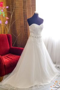 405WL01LL Plus Size Sweet Heart A line Belt b Plus Size wedding gown malaysia