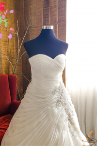 603LLWL01 LL Plus Sweet Heart Organza Pleated A line Nur g  Plus Size Wedding Dress Malaysia