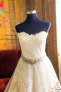 605XJWL01 XJ Plus Sweet Heart A Line Lavender Belt d Plus Size Bride Gown Rental Malaysia