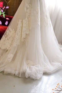 605XJWL01 XJ Plus Sweet Heart A Line Lavender Belt g Plus Size wedding gown malaysia