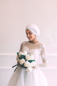 710LLW01 LL Nicollette Long sleeves illusion bodice satin trumpet 1 Long Sleeves Bridal Dress Malaysia Rental, French Lace wedding Dress rental Malaysia, 