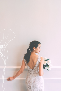 711LLW03 Mischa Boatneck illusion neckline in trumpet Alencon Chantilly lace 3 Sexy Wedding Gown Malaysia, Romantic wedding dress Malaysia, Garden wedding reception Malaysia, 