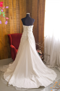 71XNWL01 Plus Illusion Neck Fit and Flare A line h Plus Size Bridal Gown Custom Make Malaysia, 