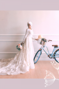 77LLW03 LL Hannah Long Sleeves Illusion Neck off shoulder Princess Champagne 2 Malay Wedding Dress Design Kuala Lumpur, Garden Wedding Malaysia, 