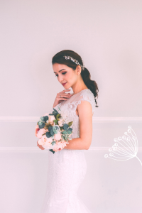 801LLW02 Sakura illusion neckline trumpet key hole back 3 Garden Wedding Malaysia, Beach Wedding Malaysia, Petite Wedding Gown rental Kuala Lumpur, 