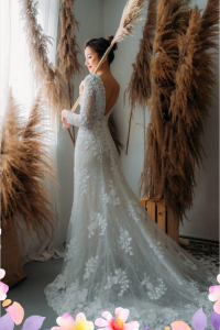 710LLW03 LL Melyssa illusion long sleeves boat neck wedding dress Alencon lace A line 1 Mermaid wedding dress,Church Bride Malaysia, Bridal Dress rental Petaling Jaya, Wedding Gown Designer Malaysia, 