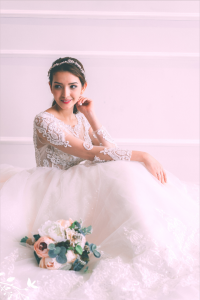 711XNW01 Adana Long Sleeves Illusion neckline fully beaded Princess 2 Church Bride Malaysia, Bride Engagement Dress Rental Malaysia, Bridal Dress Rental Malay Kuala Lumpur Rental, ROM wedding dress rental Malaysia, 