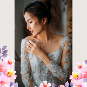 75LLW03 LL Amie Long Sleeves Illusion Bodice Light Beige Trumpet Button Back 1 Malay Wedding Dress Design Kuala Lumpur, Long Sleeves Wedding Dress Rental Malaysia, Bridal Dress Rental Malay Kuala Lumpur Rental, Petite Pengantin Gaun Sewa Malaysia, 