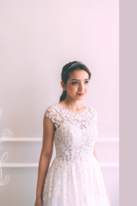 801LLW01 Amyra Illusion neckline guipure lace A line 1 Sexy Wedding Gown Malaysia, Romantic wedding dress Malaysia, Garden wedding reception Malaysia, 