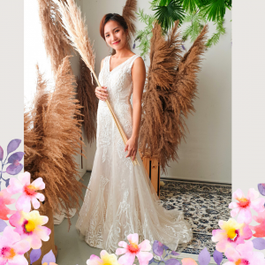 808LLW02 Sammie Deep V Spanish Guipure Deep V back trumpet 13 (2)