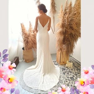 812BY02W02 Laryssa Spag Strap V neck sequin bodice sheath 14 (2)