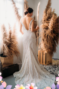 906BY04W02 Darina Deep V trumpet Baroque 3 Church Bride Malaysia, Bride Engagement Dress Rental Malaysia, Bridal Dress Rental Malay Kuala Lumpur Rental, ROM wedding dress rental Malaysia, 
